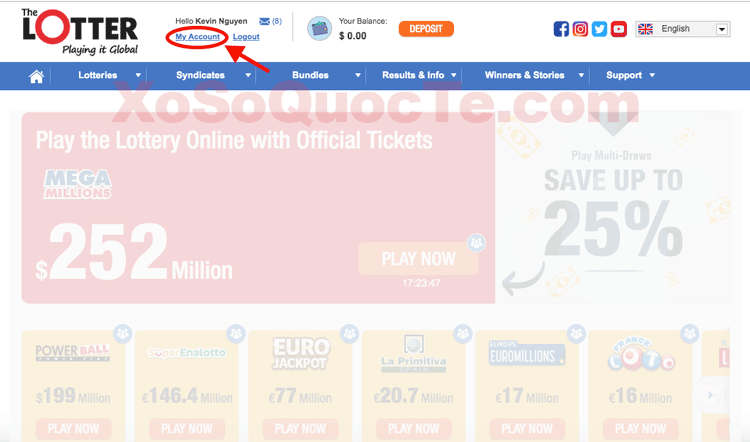 my account link thelotter