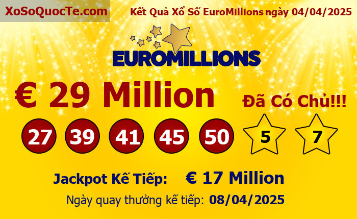 Kết Quả Xổ Số EuroMillions